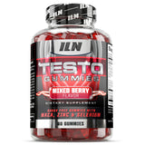 Iron Labs Nutrition bote abierto con gomitas dentro sugiere suministro mensual conveniente
