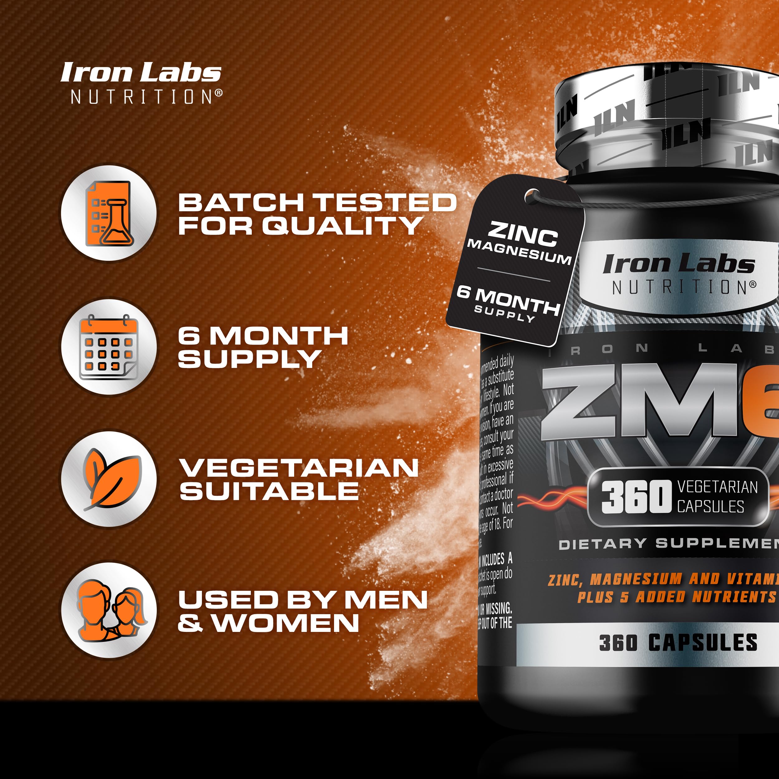 Iron Labs ZM6 cápsulas en la mano para mostrar tamaño y dosificación cómoda