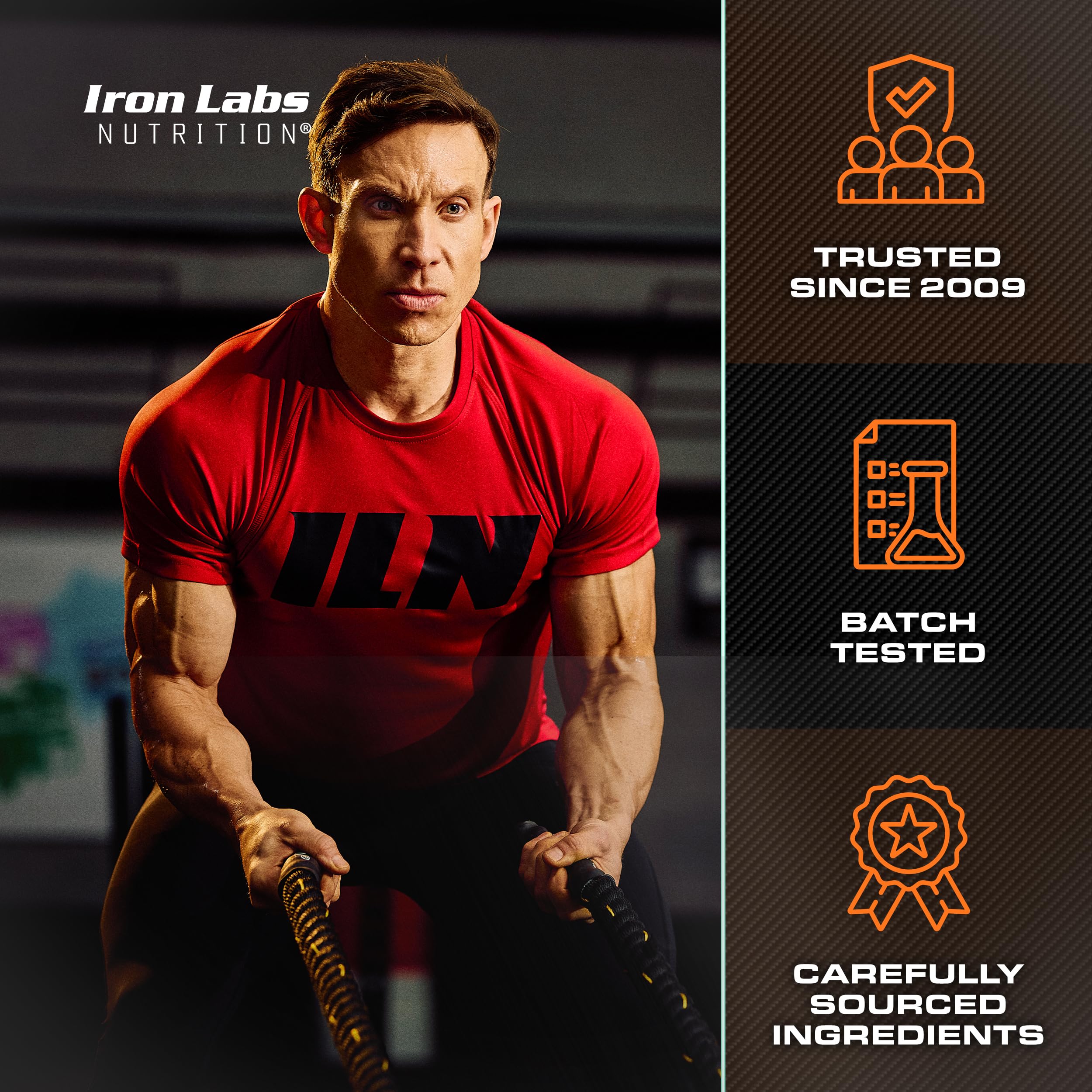 Iron Labs ZM6 etiqueta nutricional legible con información de ingredientes clave