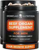 IRONCLAD NUTRITION frasco frontal mostrando etiqueta y aporte nutricional
