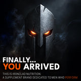 IRONCLAD NUTRITION etiqueta con lista de ingredientes completa y transparente