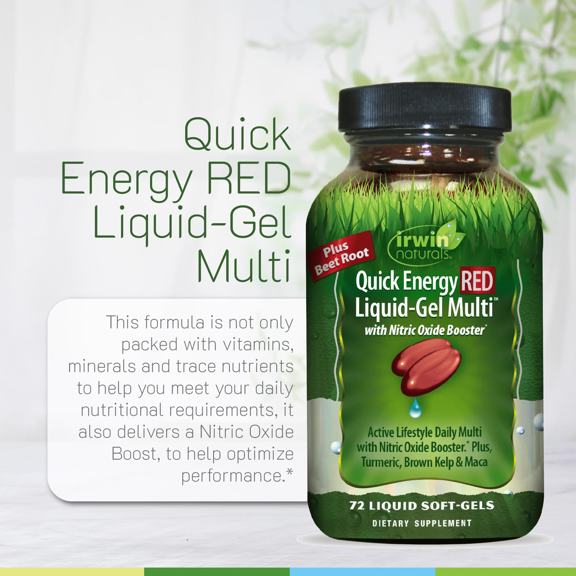 Irwin Naturals botellas de aceite MCT y linaza ilustrando soporte para absorción