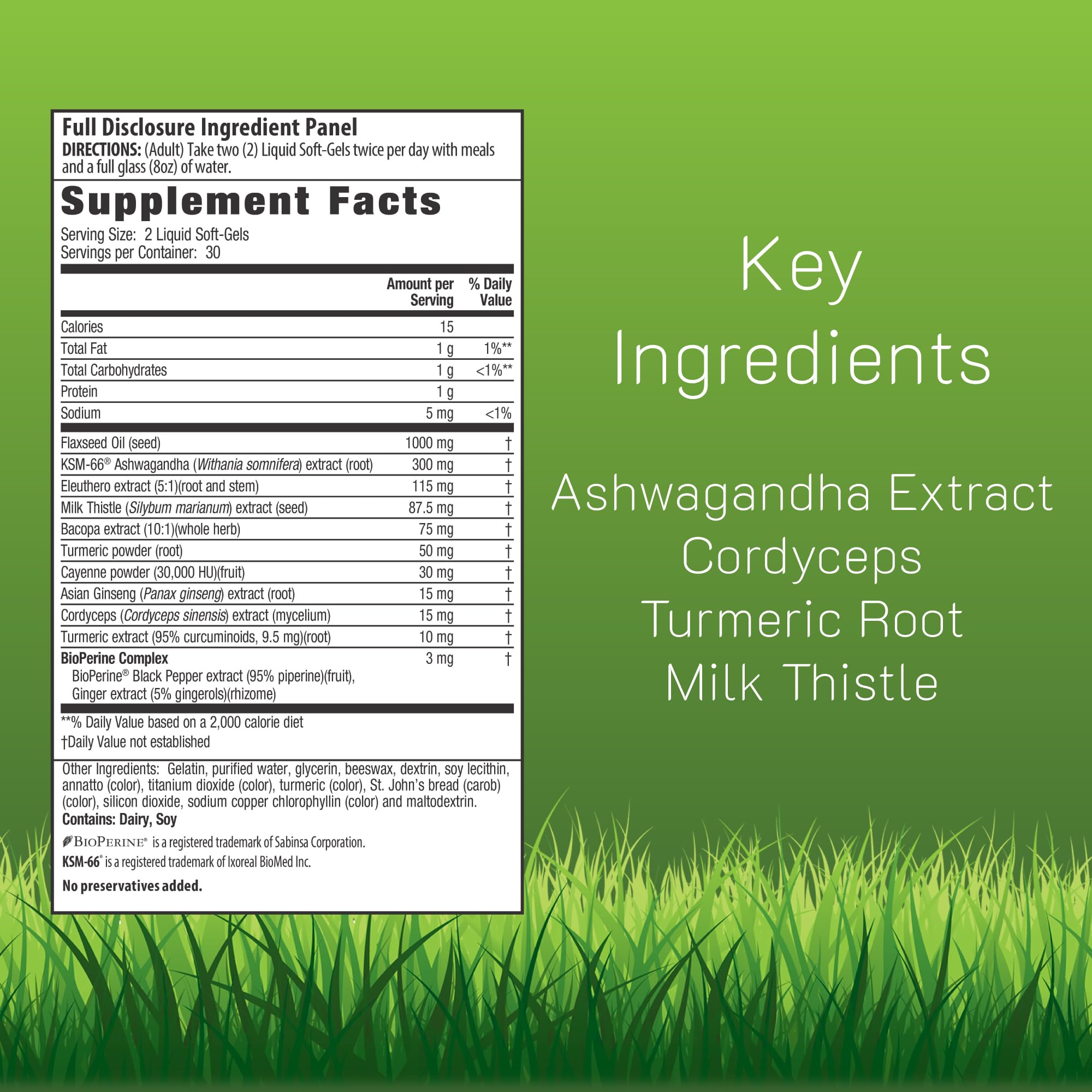 Irwin Naturals detalle de la etiqueta con lista de ingredientes y beneficios visibles