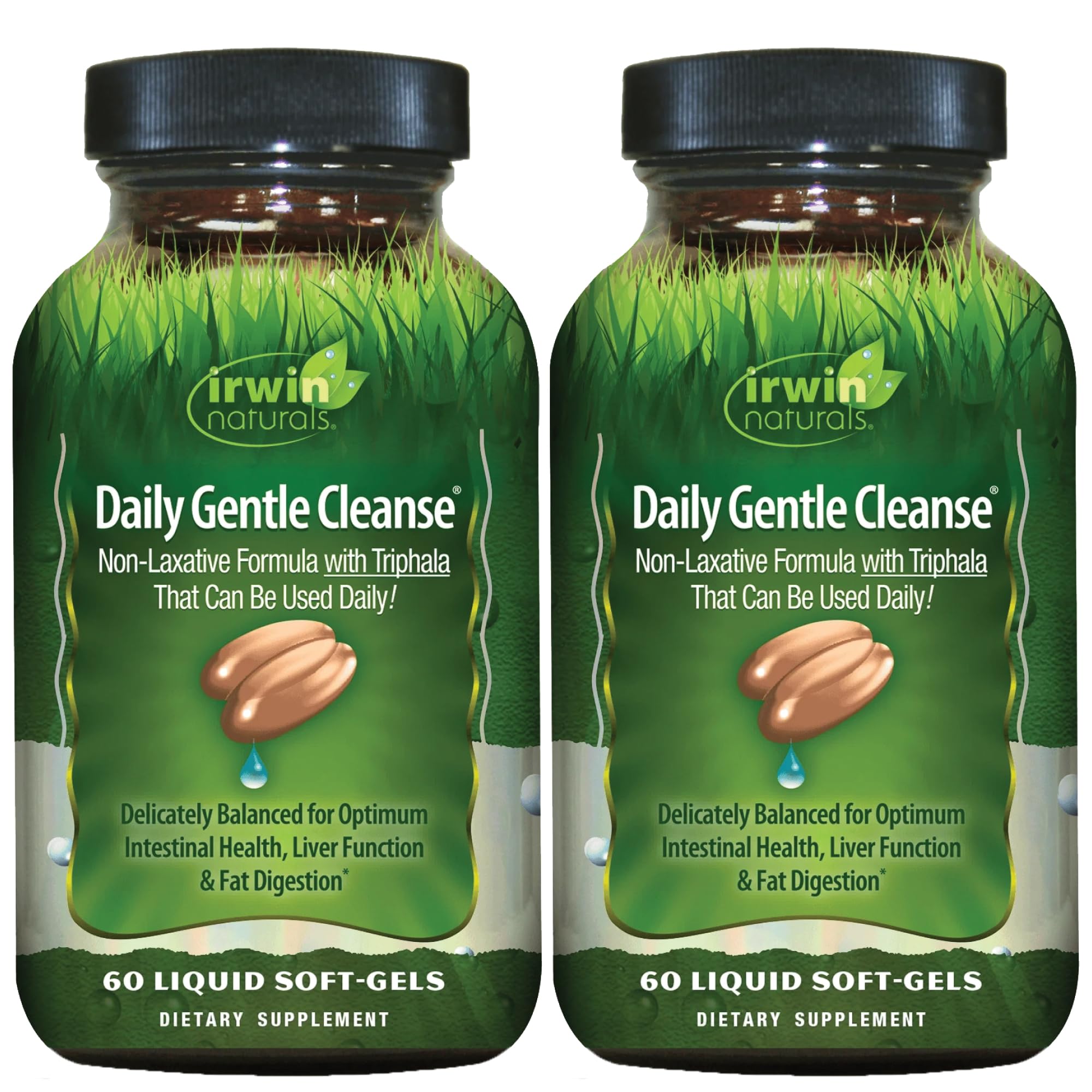 Irwin Naturals frente del empaque mostrando beneficios para digestión