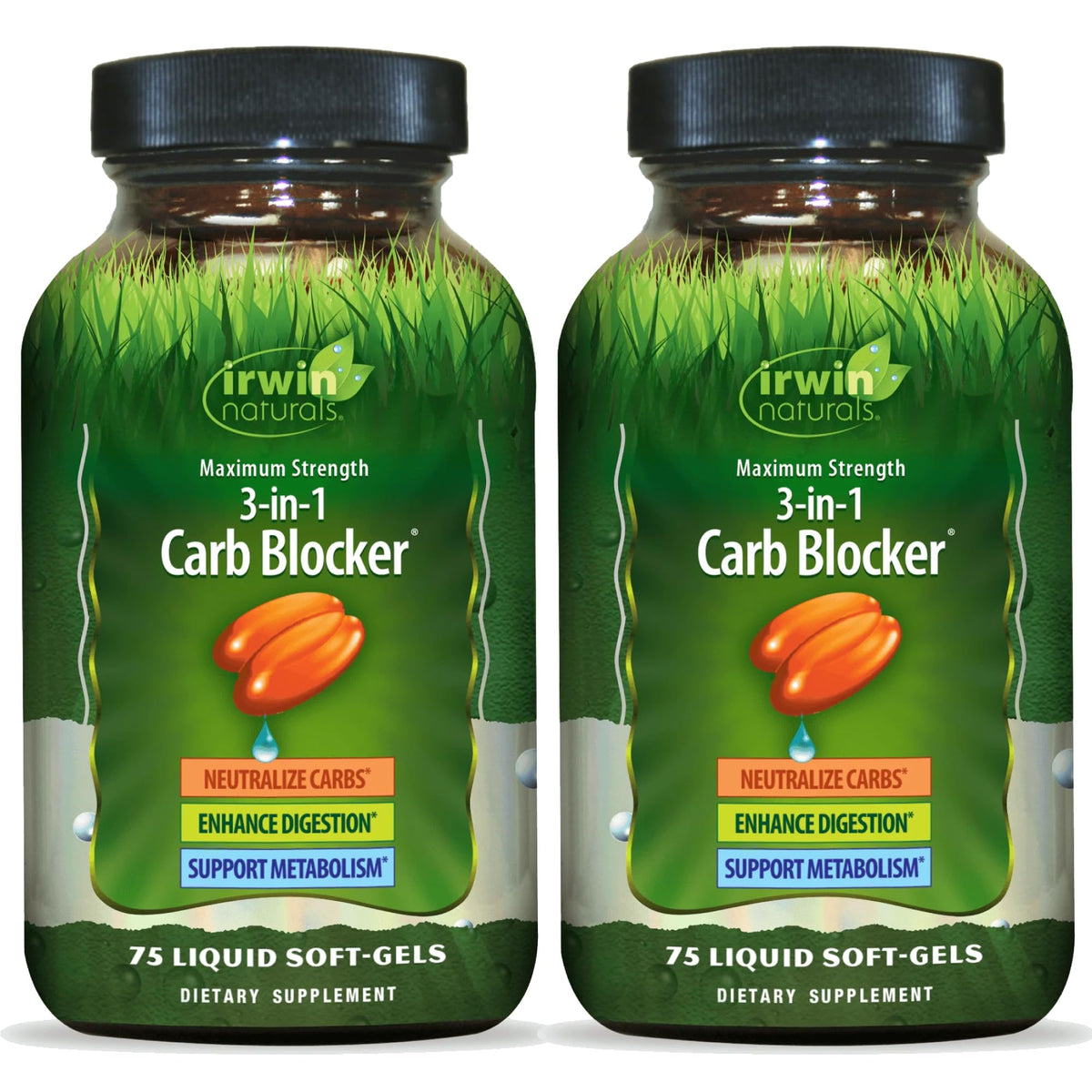 Irwin Naturals frente del empaque mostrando la fórmula para metabolismo