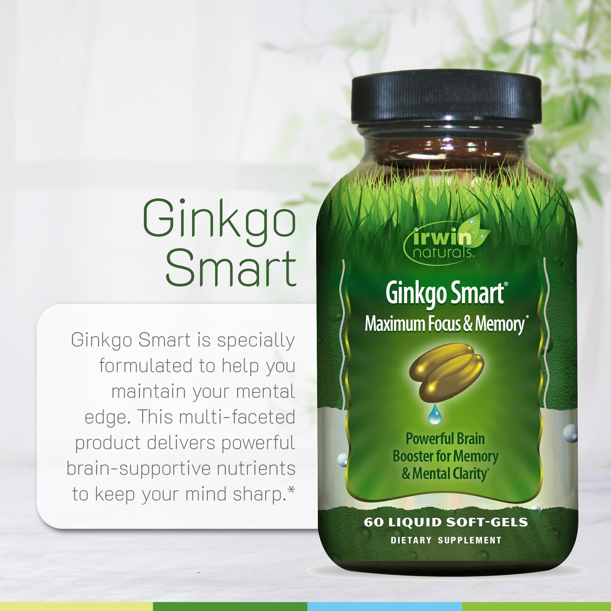 Irwin Naturals etiqueta nutricional legible con información de dosis