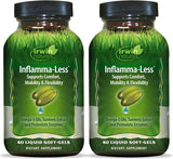 Irwin Naturals Inflamma-Less vista frontal con presentación clara y beneficios
