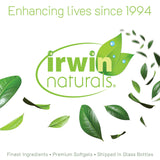 Irwin Naturals envase abierto mostrando información nutricional clara