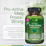 Soft-gel de Irwin Naturals Prosta-Strong en la mano para demostrar tamaño