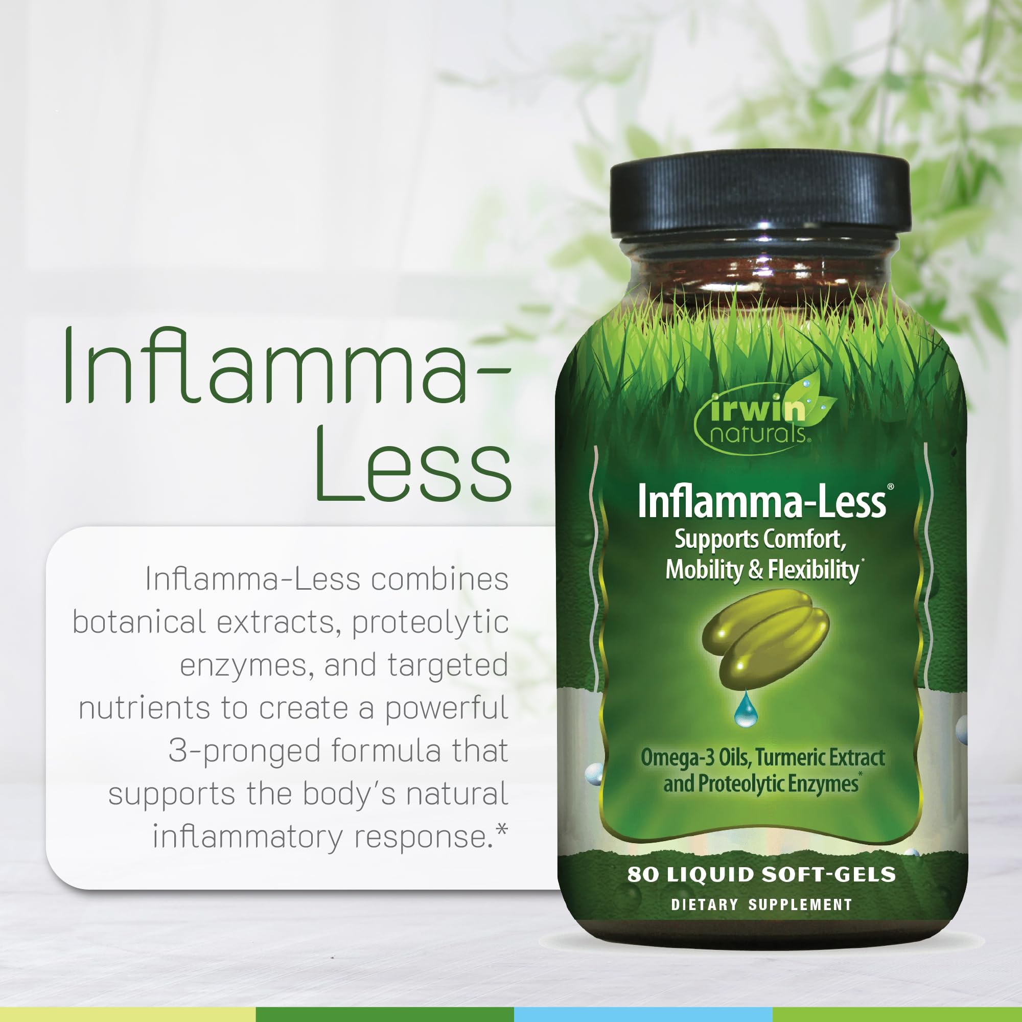 Irwin Naturals bote junto a una regla para comparar tamaño real