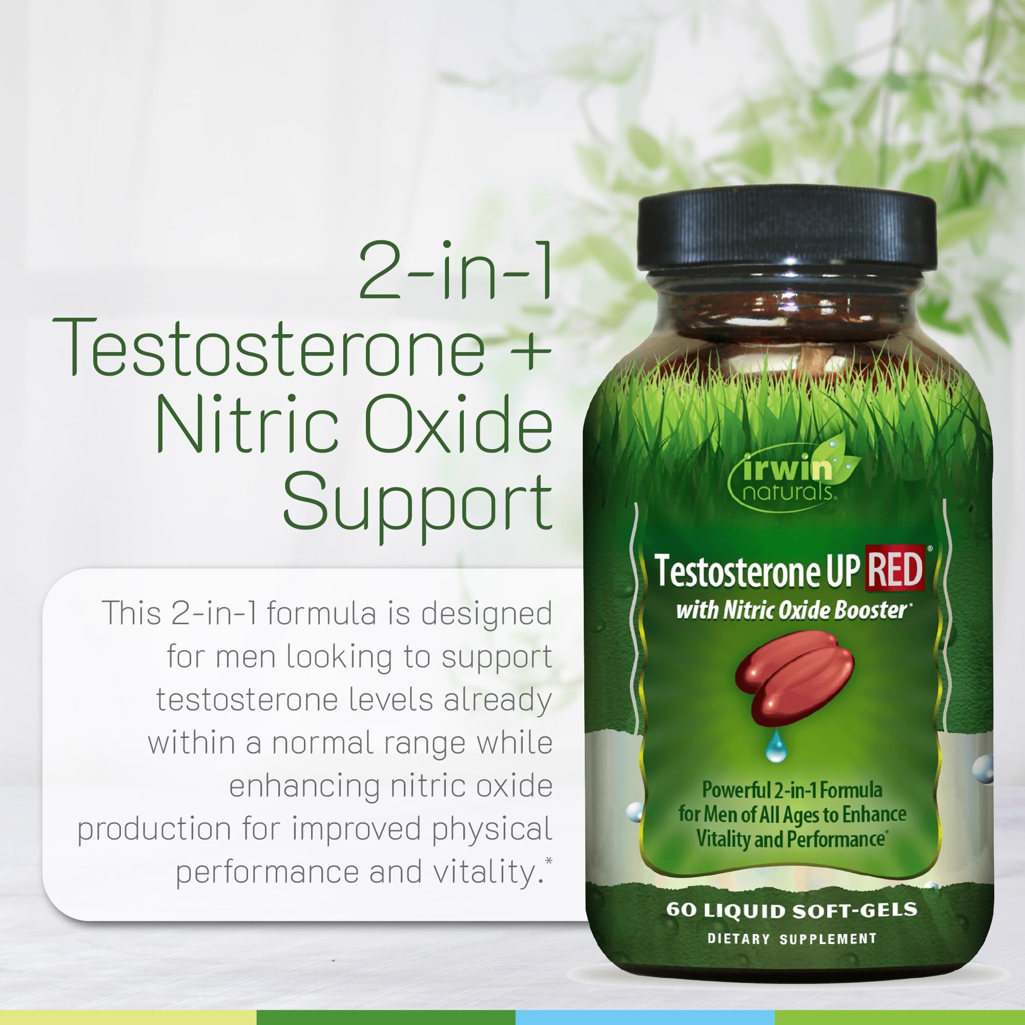 Irwin Naturals ingredientes principales como tongkat ali y remolacha para energía