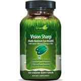Irwin Naturals empaque frontal que muestra la fórmula para salud visual y beneficio nutritivo