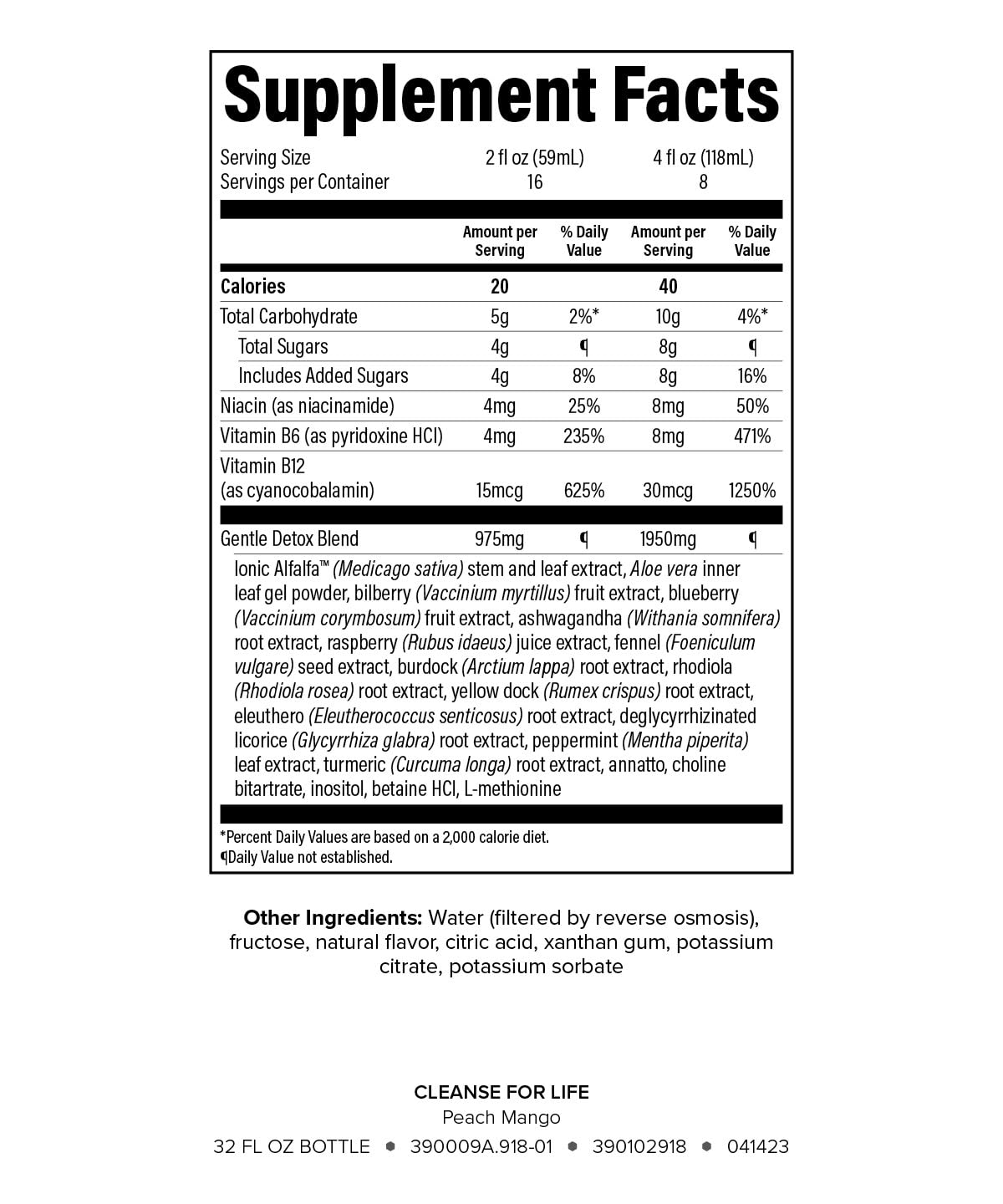 Isagenix etiqueta con lista de vitaminas y minerales que facilita verificar ingredientes