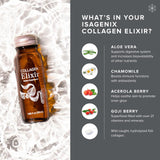 Isagenix Collagen Elixir detalle de textura y claridad del líquido beneficioso