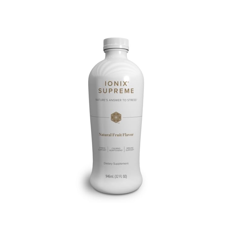 Isagenix Ionix Supreme frontal mostrando botella y sabor fruta natural, práctico.