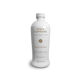 Isagenix Ionix Supreme frontal mostrando botella y sabor fruta natural, práctico.
