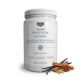 Isagenix envase IsaLean Protein Vainilla Chai mostrando etiqueta y beneficios