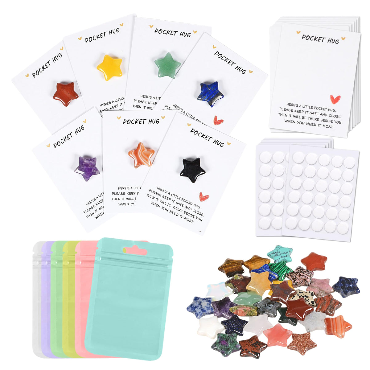 ISAROARO paquete frontal con 42 sets listo para regalar, muestra abundancia y conveniencia
