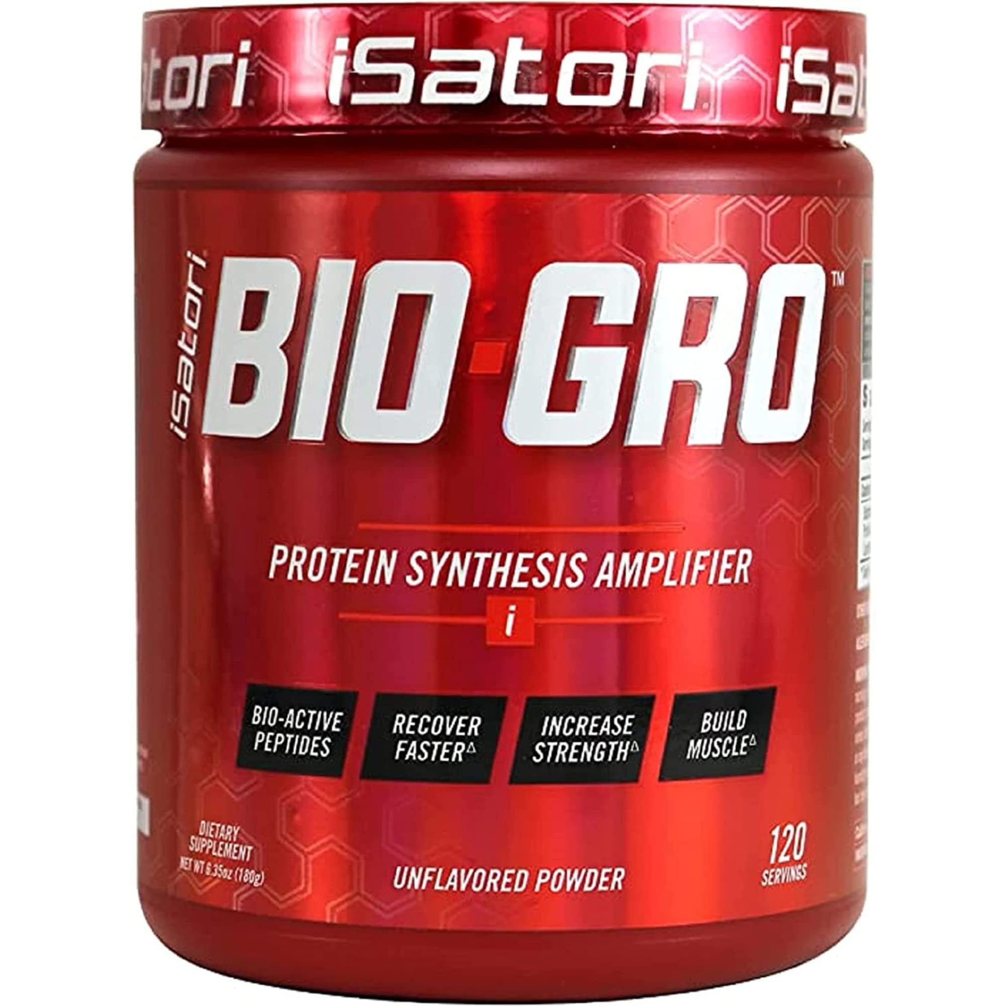 iSatori envase BIO-GRO frente mostrando marca y tamaño, beneficio de confianza