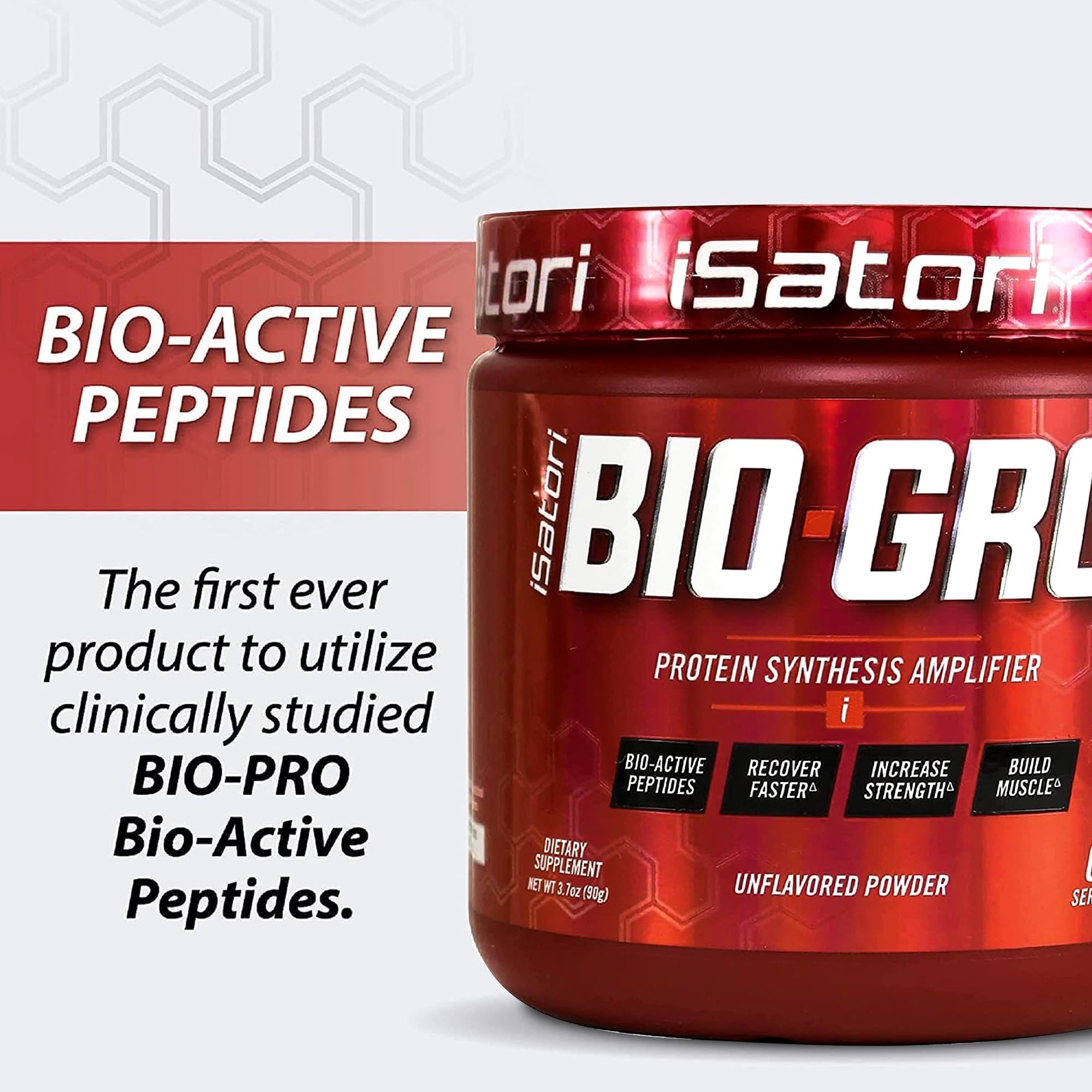 iSatori primer plano textura del polvo BIO-GRO, fácil disolución