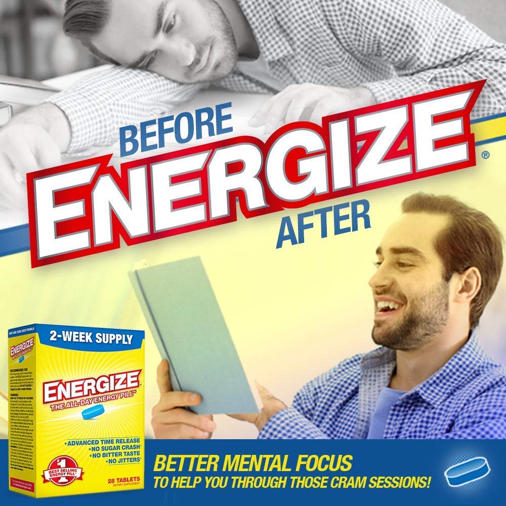 iSatori Energize etiqueta nutricional legible con información de ingredientes y liberación prolongada
