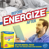 iSatori Energize etiqueta nutricional legible con información de ingredientes y liberación prolongada
