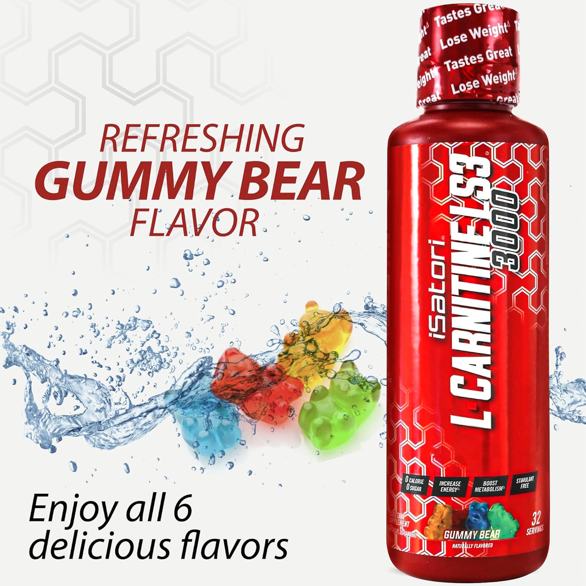 iSatori líquido sabor Gummy Bear siendo servido, sabor agradable