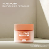 ISDIN etiqueta SUNISDIN enfocando ingredientes y vitAox ULTRA