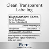 iSerra polvo de serrapeptase dentro de cápsula mostrando pureza
