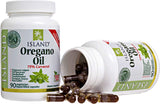 Island Nutrition envase junto a hojas de orégano simbolizando origen español