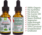 Island Nutrition hoja de orégano y mapa de España destacando origen premium