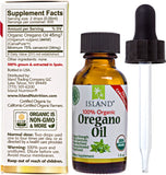Island Nutrition botella con aceite y cuentagotas mostrando uso versátil