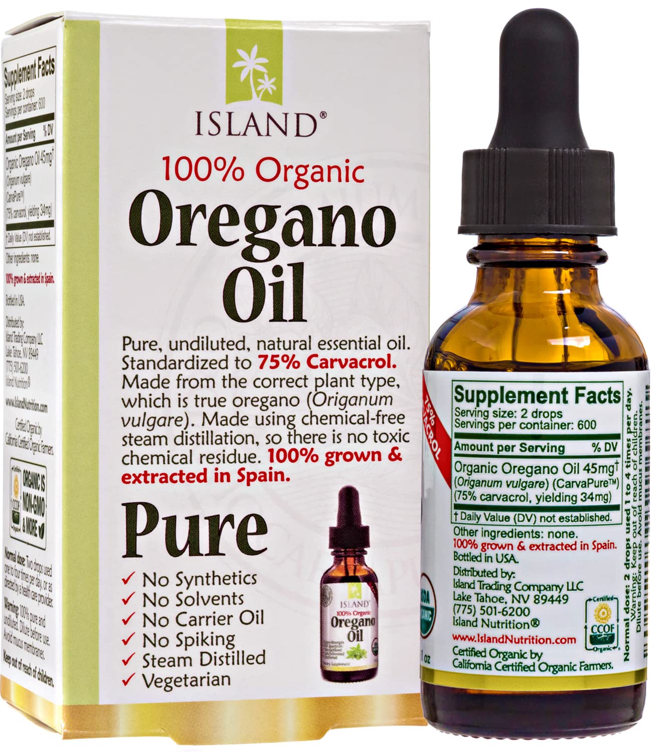Island Nutrition gota en primer plano evidenciando pureza y textura concentrada