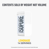 Isopure cucharada para comparar porción y control de dosis