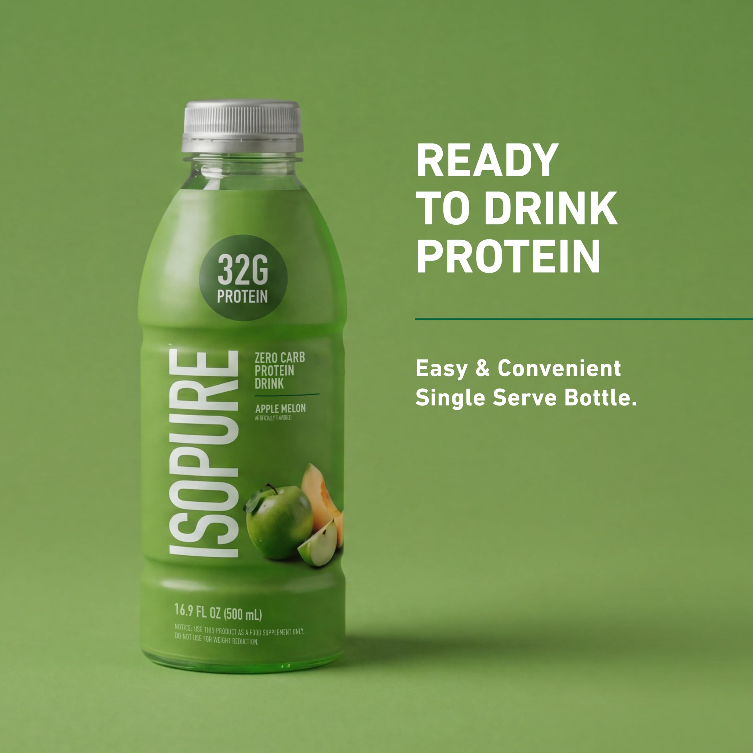 Isopure etiqueta con ingredientes y beneficios de proteína aislada sin azúcares