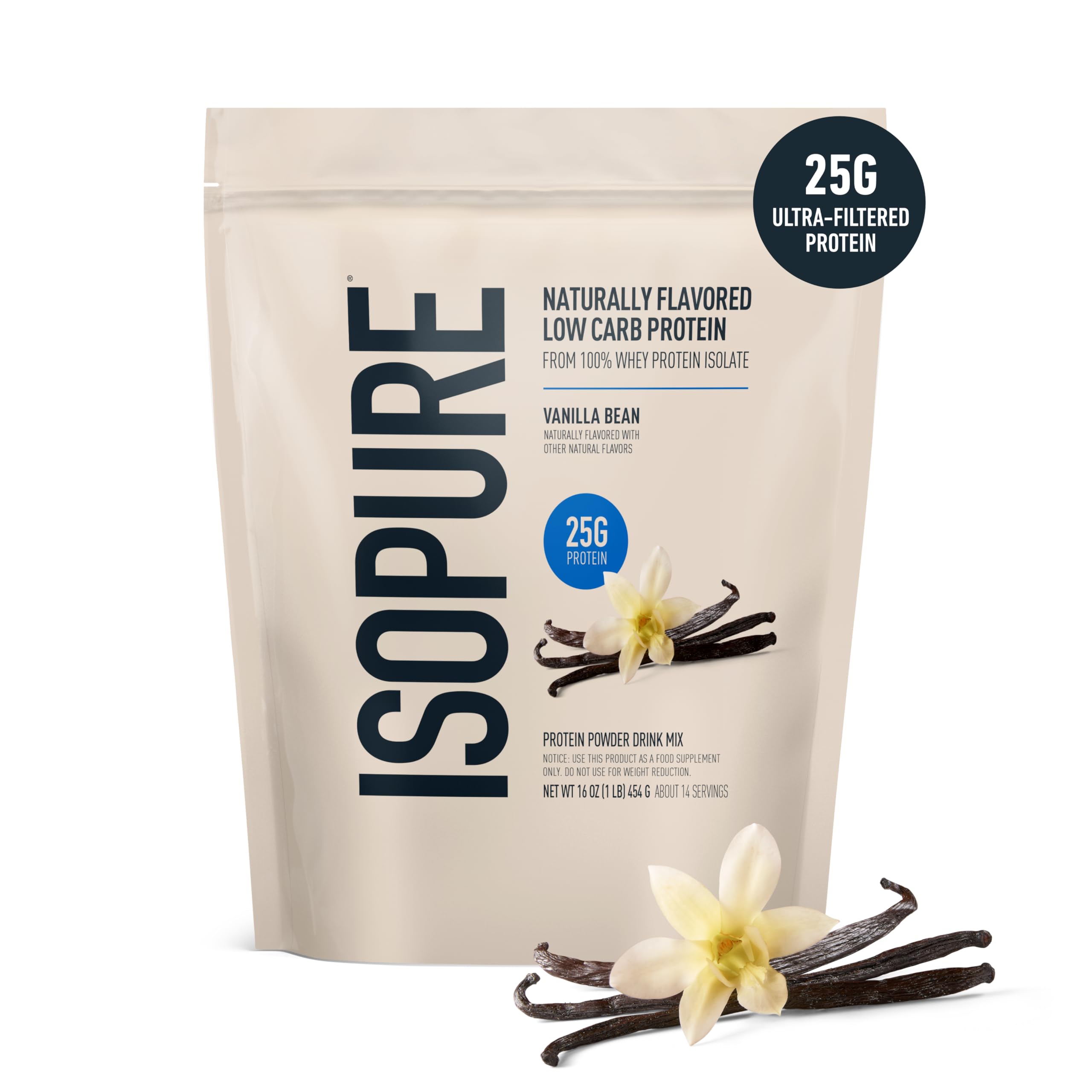 Isopure textura del polvo de whey isolate que facilita mezcla rápida y sin grumos