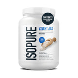 Isopure frasco frontal mostrando la marca y claridad de ingredientes para confianza