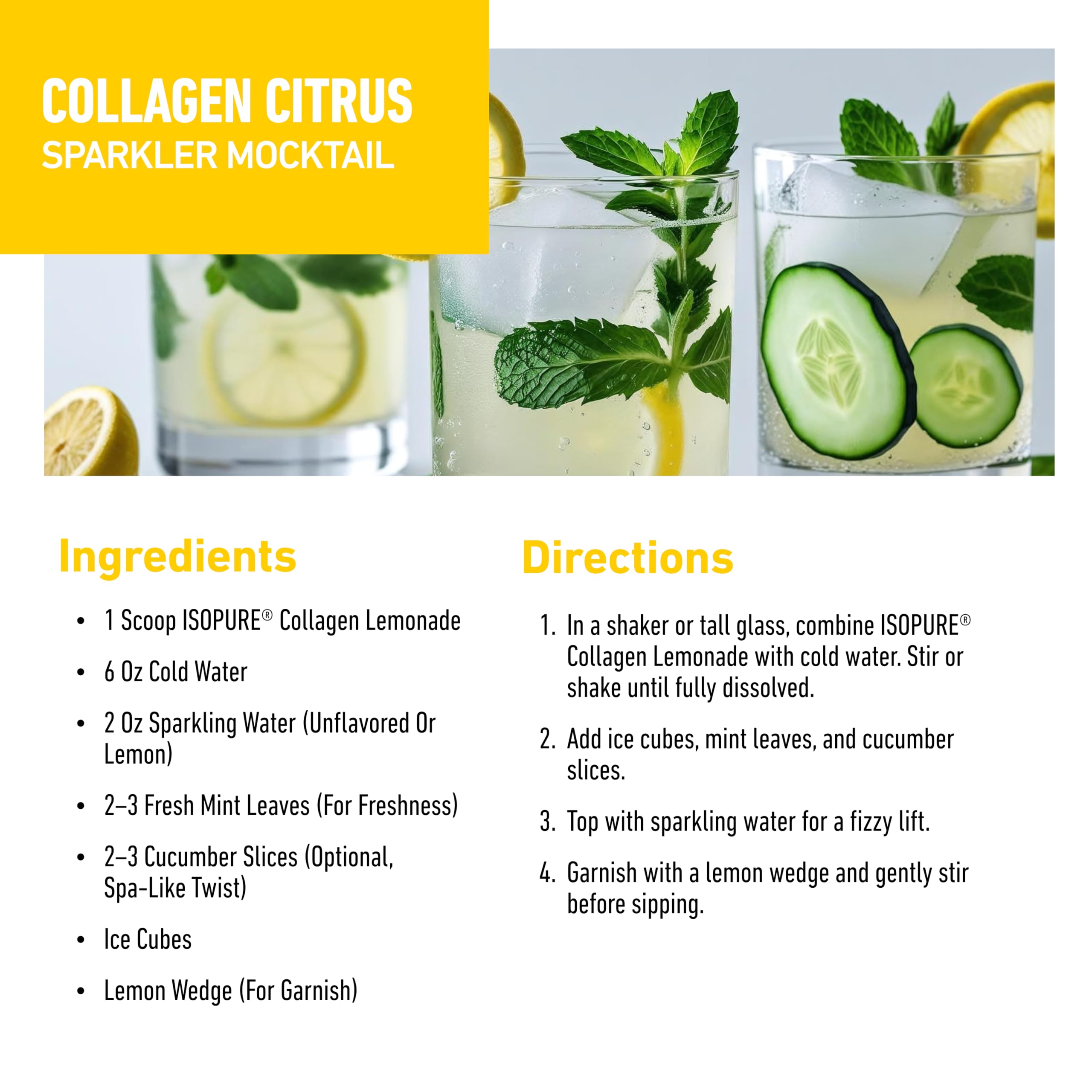 Isopure etiqueta con ingredientes transparentes y beneficios claros