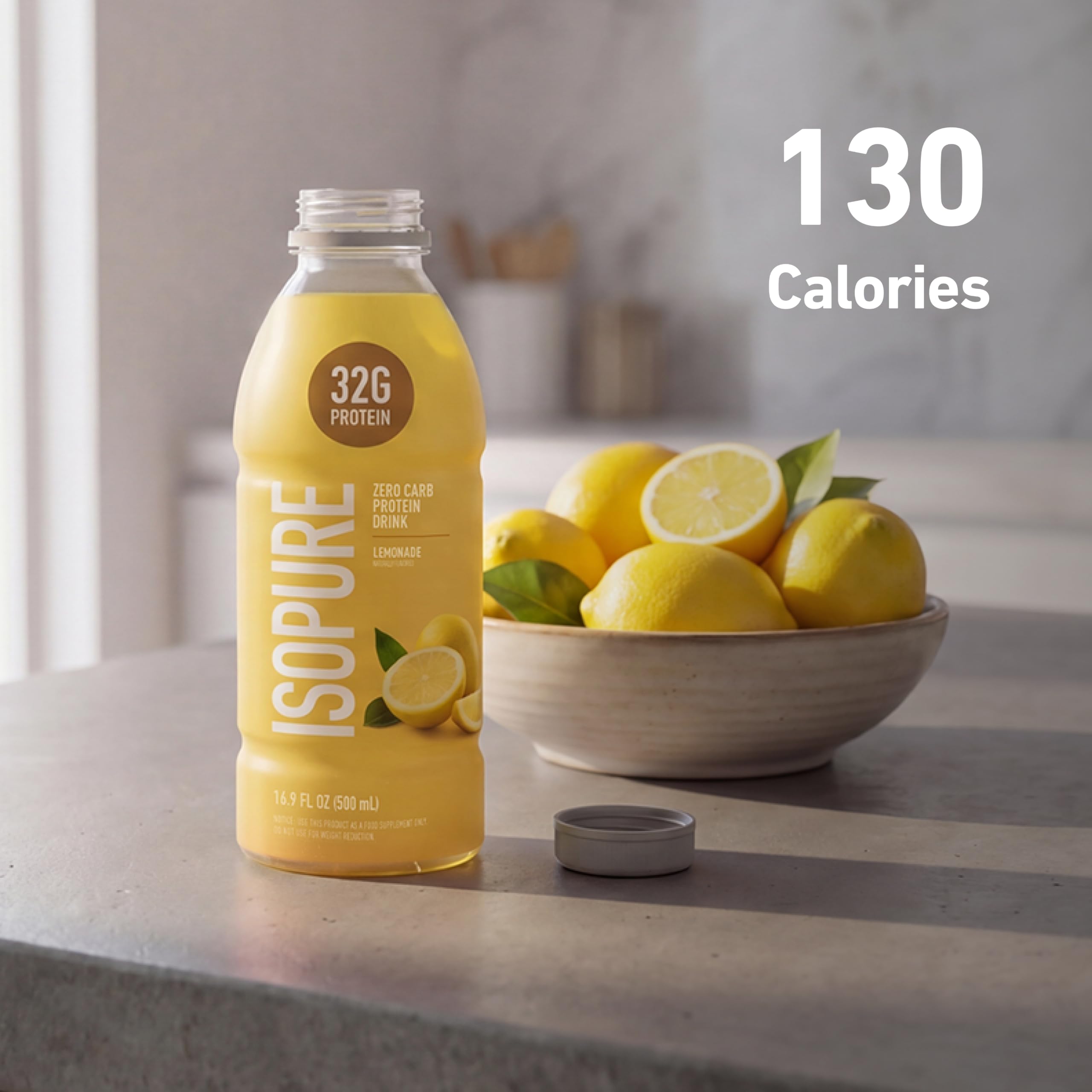 Isopure pack de 12 unidades ideal para almacenamiento semanal