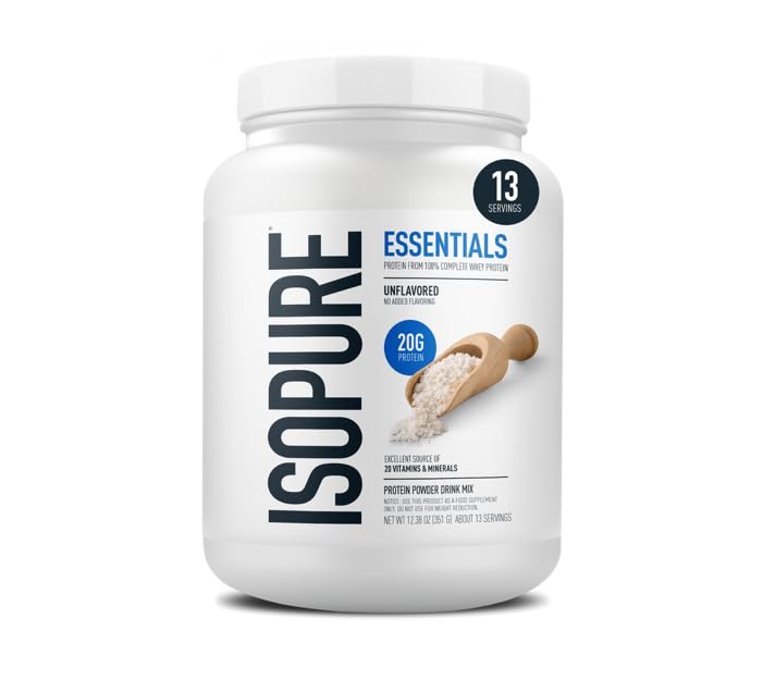 Cuchara llenando porción de Isopure indicando control de dosis práctico