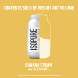 Isopure smoothie Banana Cream servido como receta alta en proteína