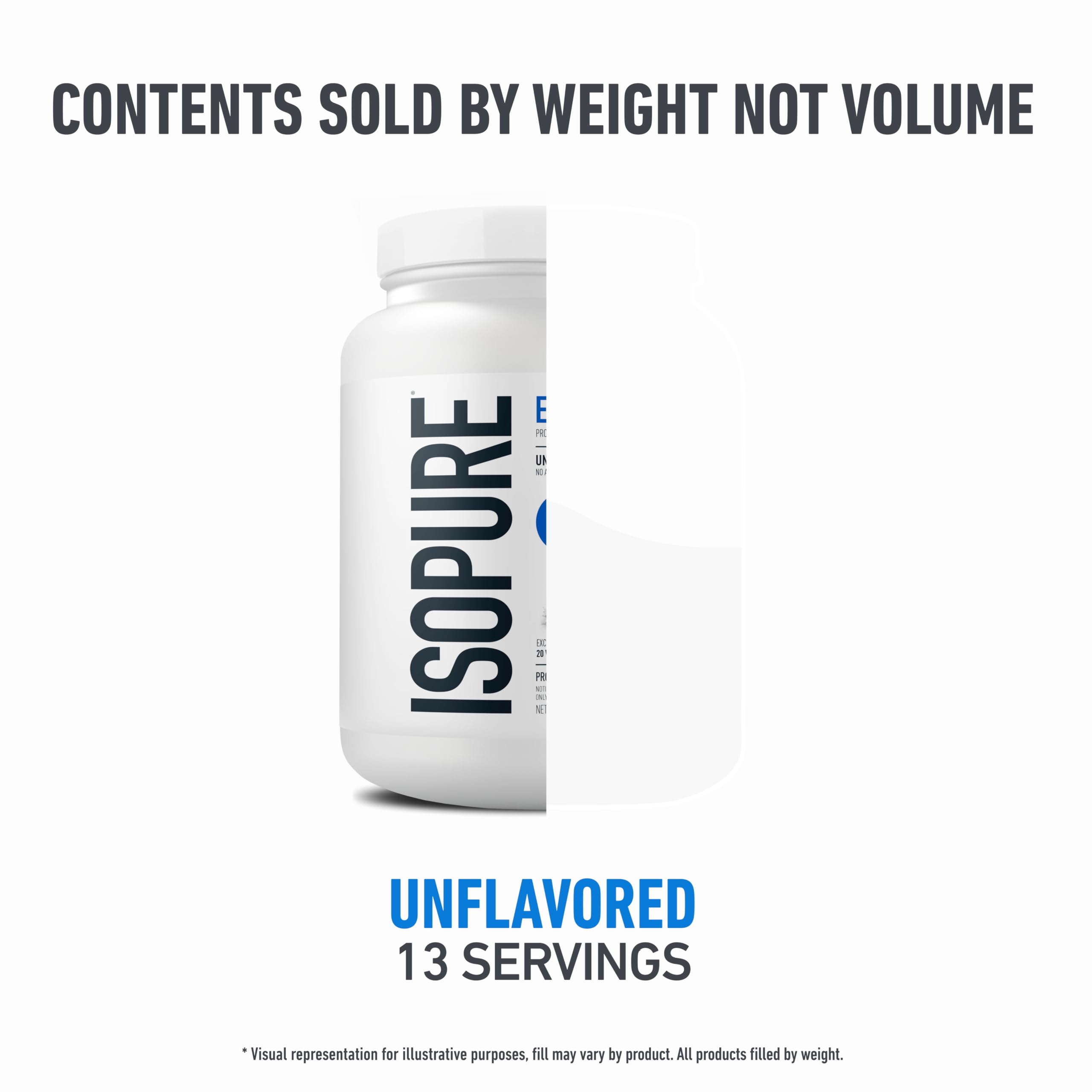 Sello de Isopure gluten free y rBST free resaltando compatibilidad dietaria