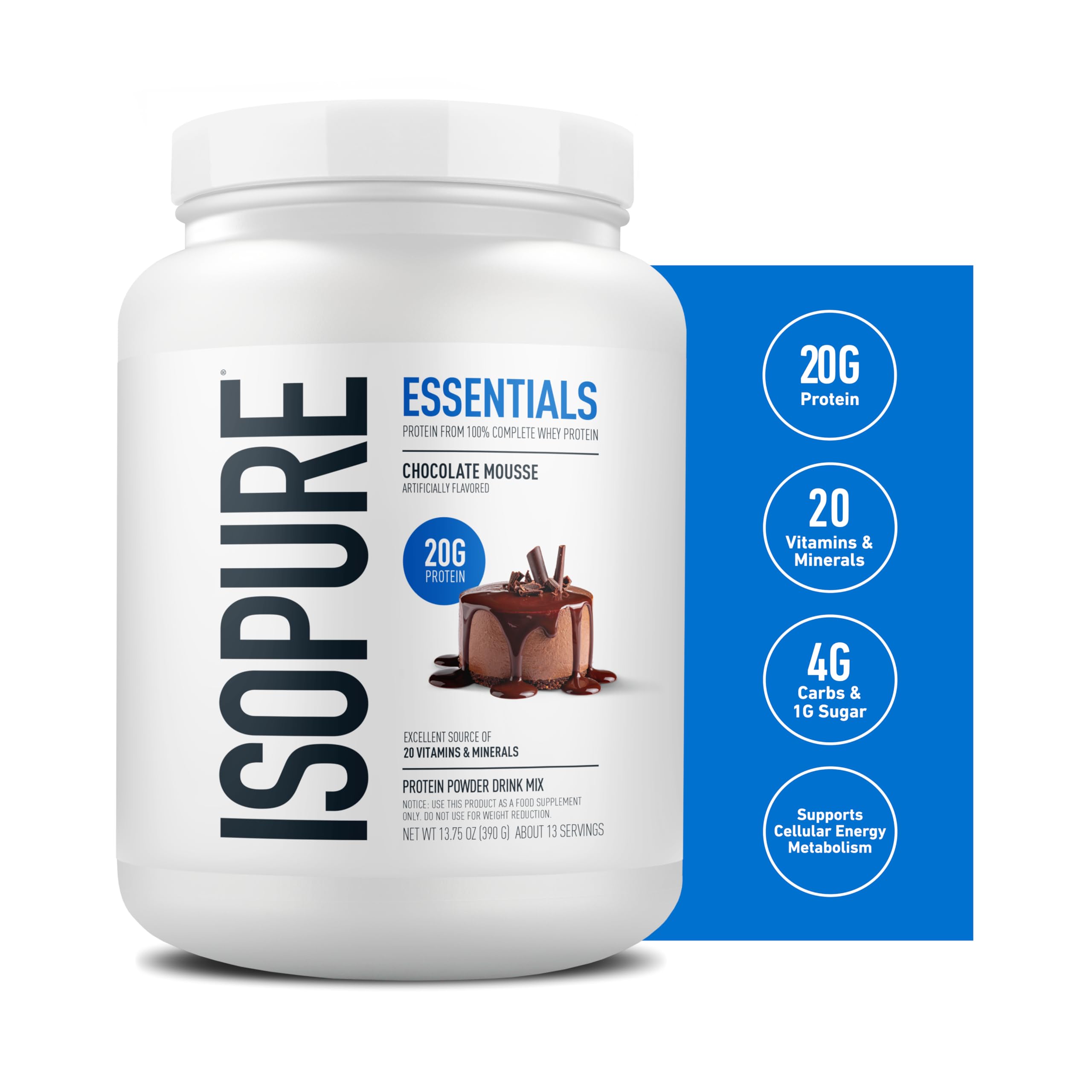 Isopure polvo textura en primer plano para mezcla fácil y sabor cremoso