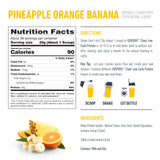 Isopure frutas piña, naranja y plátano como inspiración de sabor natural