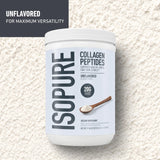 Isopure en vaso con batido claro demostrando mezcla sin grumos beneficiosa