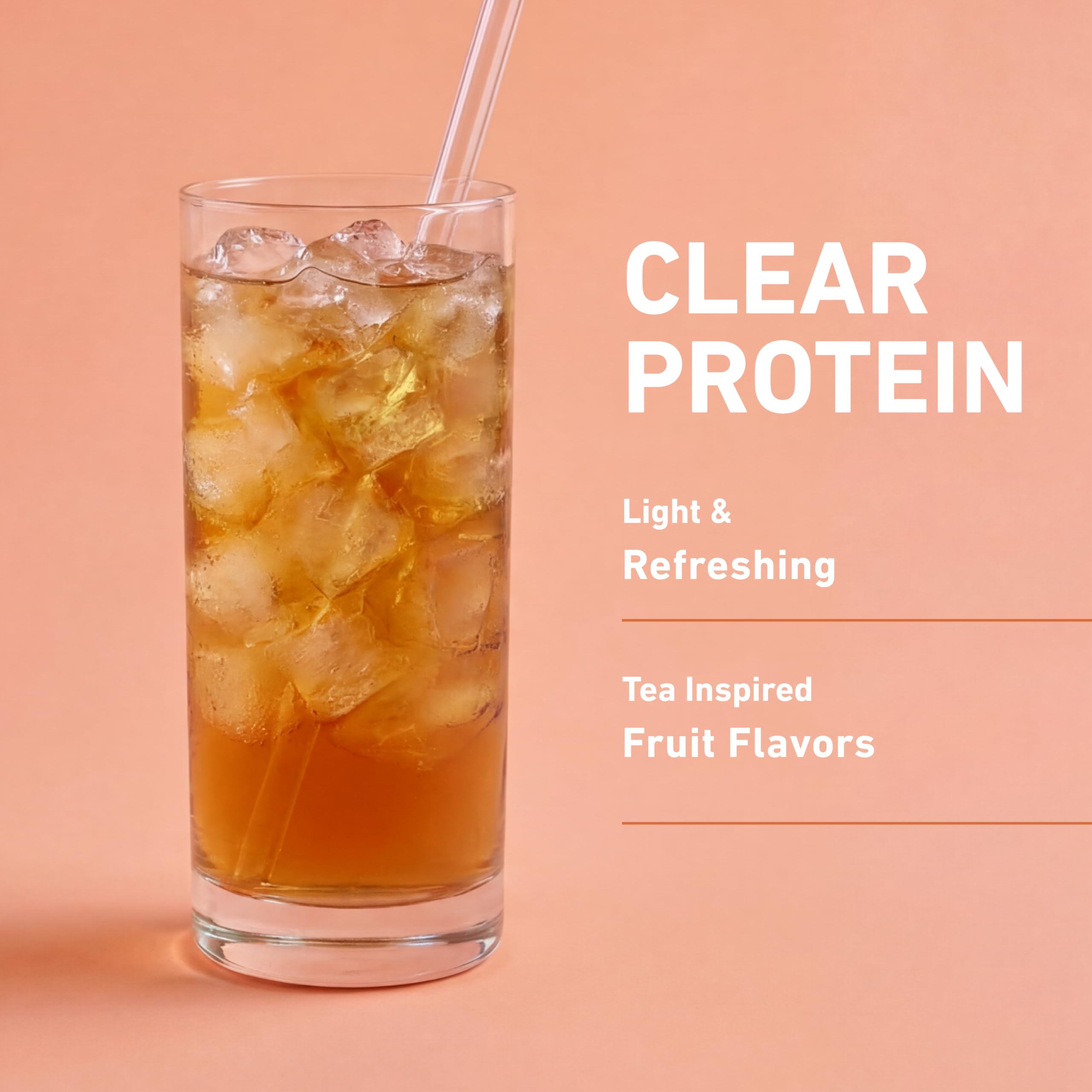 Isopure vaso preparado con bebida refrescante y proteína