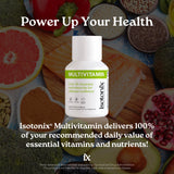 Isotonix textura del polvo en primer plano, beneficiando mezcla rápida