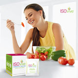 ISOThrive ISOVive sobre abierto con contenido, dosis precisa y lista