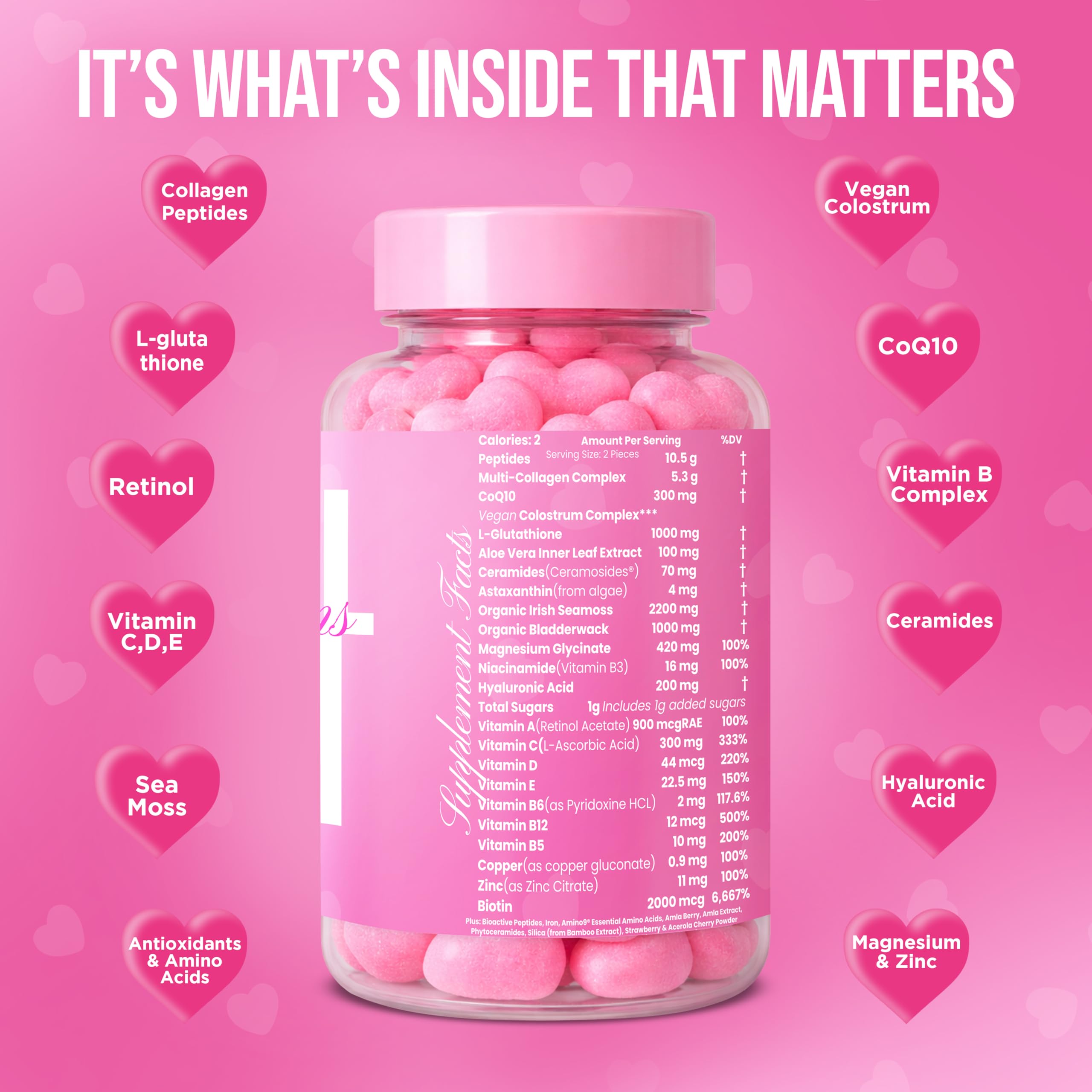 It Girl Vitamins gomita en mano para comparar tamaño y dosis práctica
