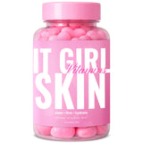 It Girl Vitamins frasco frontal que muestra el envase y beneficio estético